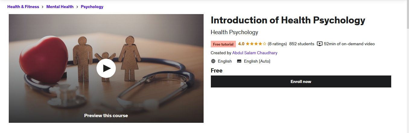 Introduction Of Health Psychology - Abdul Salam Chaudhary